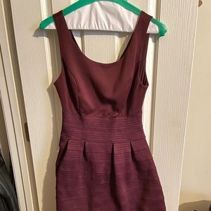Plum dress.